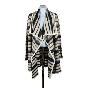 KENSIE STRIPED OPEN FRONT CARDIGAN
